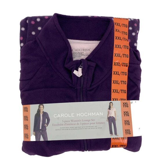 Carole Hochman | Women's 3 Piece Lounge Set | Purple | Size XXLarge - Picture 1 of 3